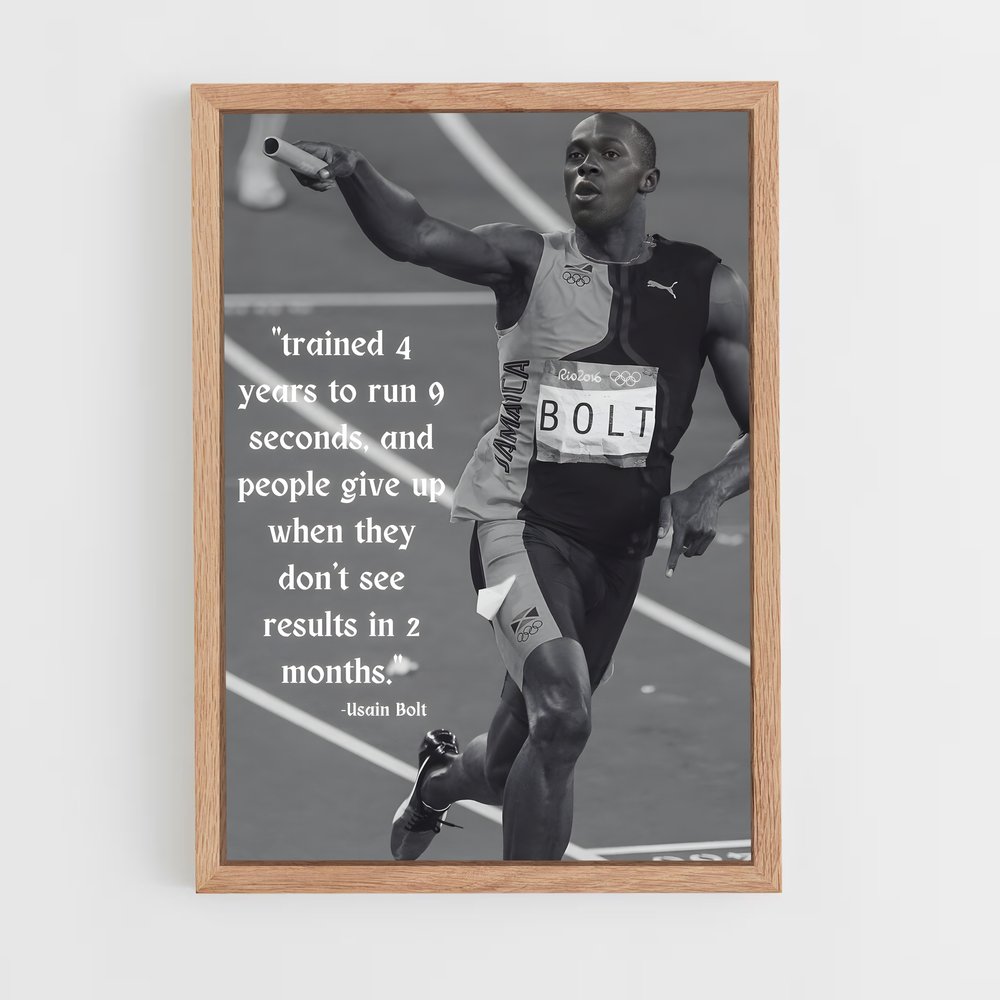 Poster Usain bolt puiser – affiche Athlétisme (vue 4)